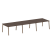 Стол для переговоров (3 столешницы) на А-образном м/к Metal System Style БА.ПРГ-3.3 4200x1235x750 (Дуб наварра/Серый металл)
