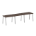 Рабочая станция на 3 рабочих места на А-образном м/к Metal System Style БА.СМ-3.1 3000x720x750 (Дуб наварра/Серый металл)