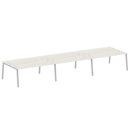 Рабочая станция на 6 рабочих места на А-образном м/к Metal System Style БА.СМ-6.5 5400x1475x750 (Дуб наварра/Серый металл)