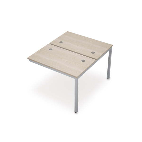 6МБК.267 Сдвоенные бенч-системы, конечный модуль (1000x1235x750) (Шамони светлый/Алюминий матовый)