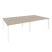 Рабочая станция на П-образном м/к Onix O.MP-D.RS-4.3.8 2760x1635x750 (Тиквуд Темный/Белый Металл)