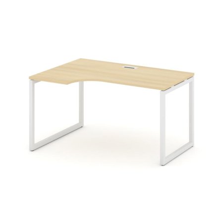 Стол рабочий эргономичный SN-4O.SPA-011(L) (1380х700/980х750) (Акация Лорка/Металл Белый)