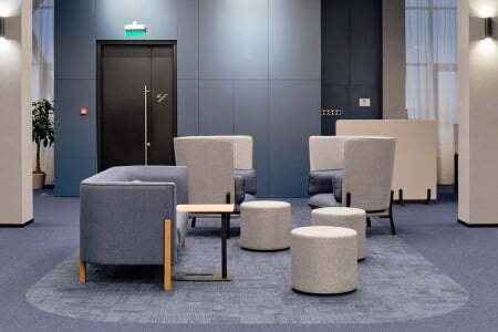 BELLAGIO Диван 2-местный высокий (СЕРО-СИНИЙ)