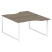 Рабочая станция криволинейная Metal System Style БО.РАС-СА-2.2 1400x1835x750 (Дуб Наварра/Серый металл)