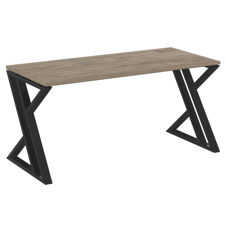 Стол рабочий VR.L-SRZ-4.7 1580x720x750 (Тиквуд Темный/Черный металл)