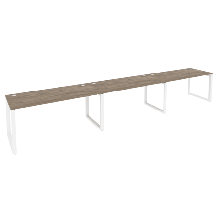 Рабочая станция на О-образном м/к Onix O.MO-RS-3.4.7 4740x720x750 (Тиквуд Темный/Белый Металл)