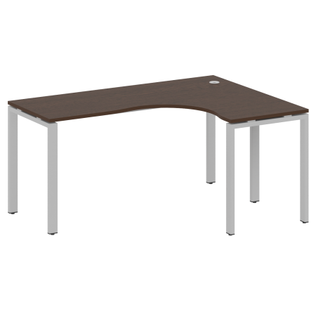 Стол криволинейный правый Metal System Style БП.СА-4 Пр 1600x1200x750 (Венге Цаво/Серый металл)