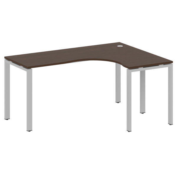 Стол криволинейный правый Metal System Style БП.СА-4 Пр 1600x1200x750 (Венге Цаво/Серый металл)