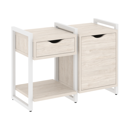 Тумба на регулируемых опорах наборная VR.L-TN-3.O 970x460x719 (Денвер Светлый/Белый металл)