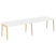 Стол переговорный на деревянных опорах Onix Wood OW.PRG-2.4 3160x980x750 (Тиквуд Светлый/Дуб Темный)