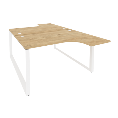 Рабочая станция на О-образном м/к Onix O.MO-D.SA-3 1380x2395x750 (Тиквуд Светлый/Белый Металл)