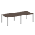 Переговорный стол 2 столешницы Metal System Style БП.ПРГ-2.3 2800x1235x750 (Дуб Наварра/Серый металл)