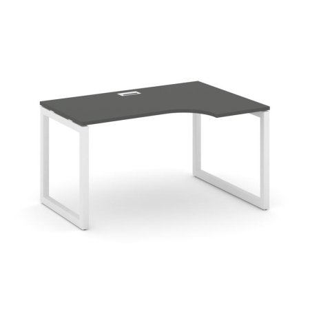 Стол рабочий эргономичный SN-5O.SPA-001(R) (1380х600/980х750) (Антрацит/Металл Белый)