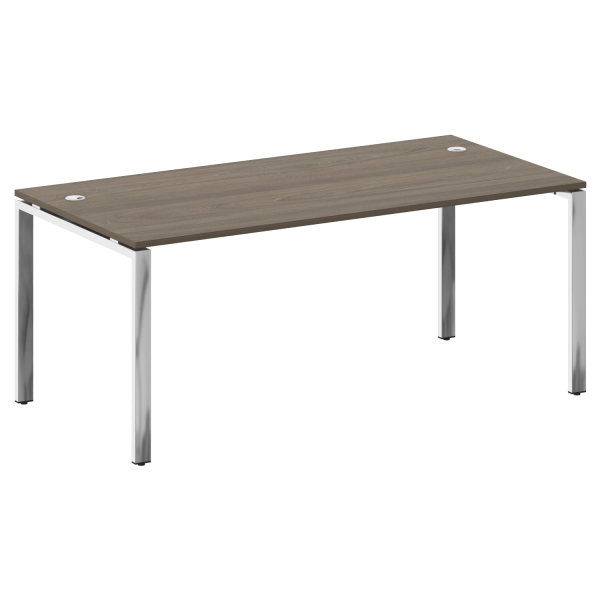 Стол рабочий руководителя на П-обр. м/к БП.СРР-5.9 1800x900x750 (Вяз Благородный/Нерж. Сталь)