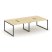Рабочая станция 2-х сторонняя SN-4O.DRS-032 (2360х1232х750) (Тиквуд Светлый/Металл Антрацит)