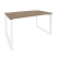 Стол рабочий на О-образном м/к Onix O.MO-SP-3.8 1380x800x750 (Тиквуд Темный/Белый Металл)