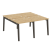 Рабочая станция на деревянных опорах Onix Wood OW.D.RS-4.0.8 1560x1635x750 (Тиквуд Светлый/Дуб Темный)