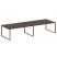 Переговорный стол 2 столешницы Metal System Style БО.ПРГ-2.5 3600x1235x750 (Дуб Наварра/Серый металл)