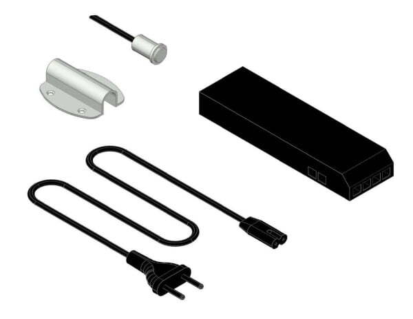 Блок питания (30 Вт) для подсветки с выключателем PROFIQUADRO КВ 0729 155x45x20 (Белый премиум / Вишня скандинавская)