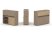 Тумба двойная + низкая надставка ES.NB.2N-8 (1500х410х1135) (Латте/Тиквуд Светлый)