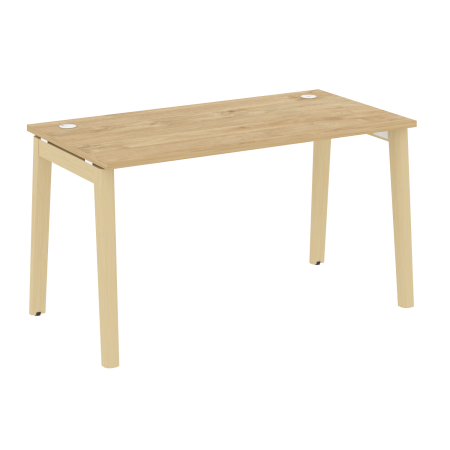 Стол рабочий на деревянных опорах Onix Wood OW.SP-3.7 1380x720x750 (Тиквуд Светлый/Дуб Светлый)