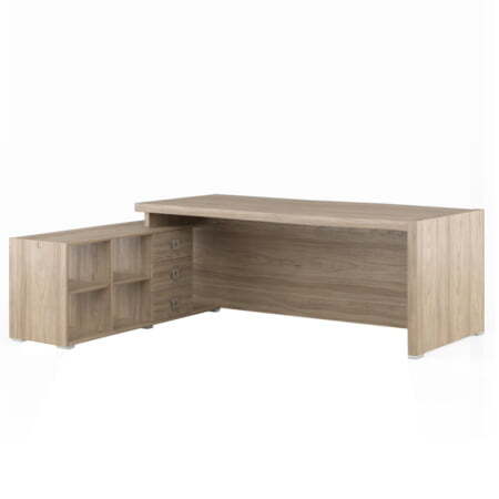 Стол письменный на опорной тумбе SOL297114 2150x1740x750 (Вяз)