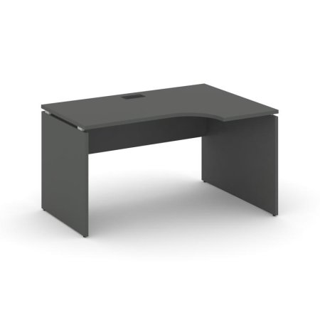 Стол рабочий эргономичный SN-D.SPA-001(R) (1380х600/980х750) (Антрацит)