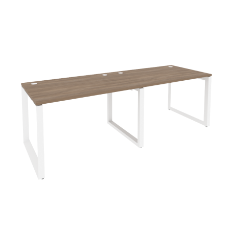 Рабочая станция на О-образном м/к Onix O.MO-RS-2.2.8 2360x800x750 (Дуб Аттик/Белый Металл)