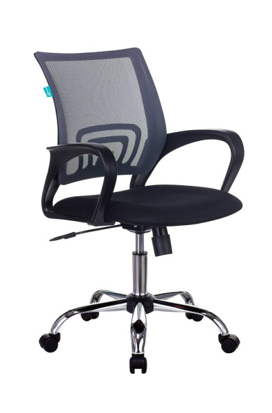 Кресло Бюрократ CH-695SL темно-серый TW-04 сиденье черный TW-11 крестовина хром (Компьютерное кресло CH-695SL темно-серый)