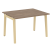 Стол переговорный на деревянных опорах Onix Wood OW.PRG-1.2 1180x980x750 (Тиквуд Светлый/Дуб Темный)