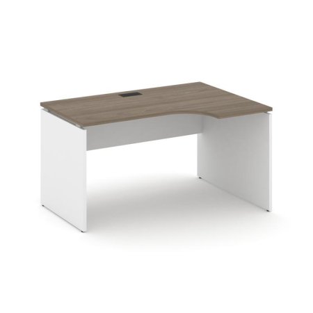 Стол рабочий эргономичный SN-D.SPA-001(R) (1380х600/980х750) (Вяз Благородный/Белый)