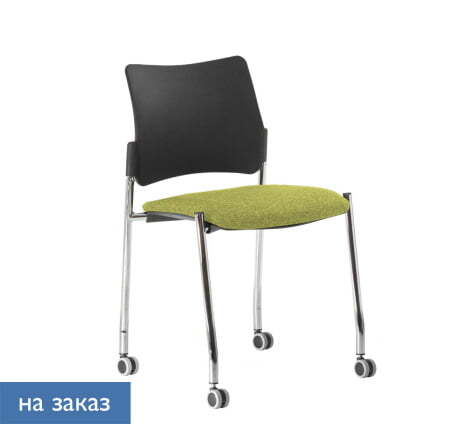 PINKO Кресло на колёсах без подлокотников (Черный/Зеленый)