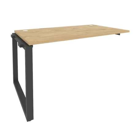 Наборный элемент рабочей станции на О-образном м/к Onix O.MO-1.NRS-3.8 1380x800x750 (Тиквуд Светлый/Черный металл)