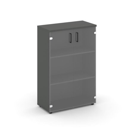 Шкаф средний широкий SN.STS-205 (796х400х1203) (Антрацит/Прозрачный)