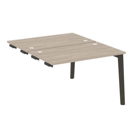 Стол-приставка двойной на деревянных опорах Onix Wood OW.D.SPR-2.7 1180x1475x750 (Дуб Аттик/Дуб Темный)