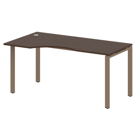 Стол криволинейный левый Metal System Style БП.СА-1 Л 1600x900x750 (Венге Цаво/Мокко металл)