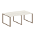 Переговорный стол 2 столешницы Metal System Style БО.ПРГ-2.1 2000x1235x750 (Дуб Наварра/Серый металл)