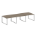 Переговорный стол 3 столешницы Metal System Style БО.ПРГ-3.2 3600x1235x750 (Дуб Наварра/Серый металл)