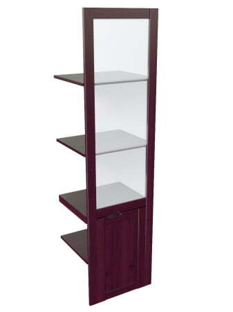 Наполнение одностворчатого шкафа со стеклом Sorbonne 22553 430x420x1880 (Палисандр)