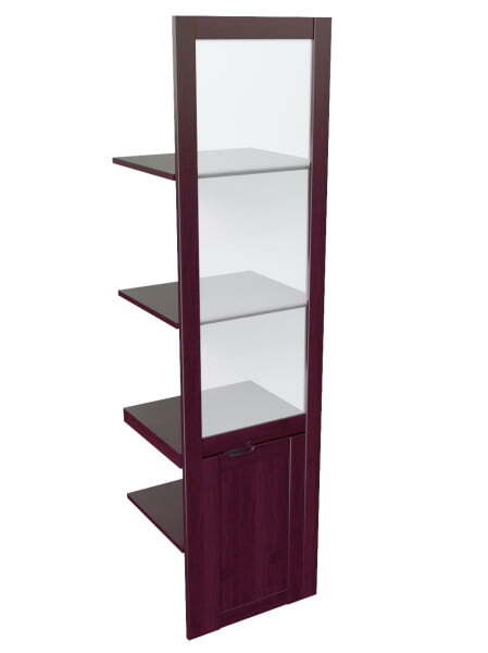 Наполнение одностворчатого шкафа со стеклом Sorbonne 22553 430x420x1880 (Палисандр)