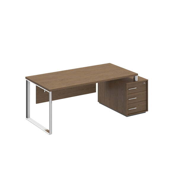 Стол руководителя на опорной тумбе правый/левый Orion ОР 146 ДТ 2008x940x750 (Дуб табачный)