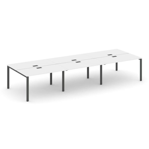 Рабочая станция 2-х сторонняя SN-6P.DRS-072 (3540х1432х750) (Белый/Металл Антрацит)