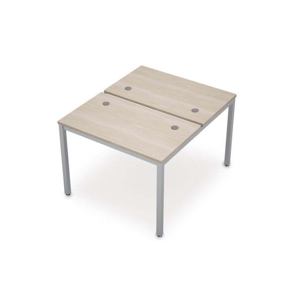 6МБ.267 Бенч-система на два рабочих места (1000x1235x750) (Шамони светлый/Алюминий матовый)