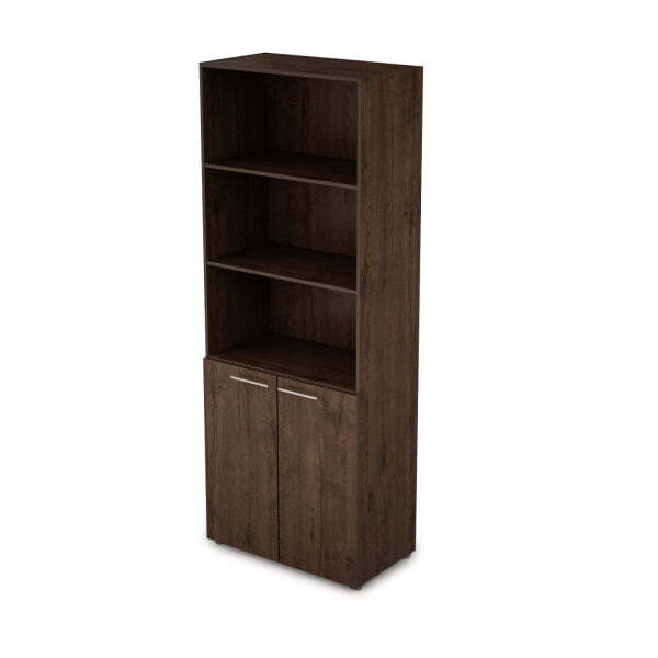 4Ш.005.2 Шкаф стеллаж высокий полузакрытый без замка (798x430x2112) (Брауни)