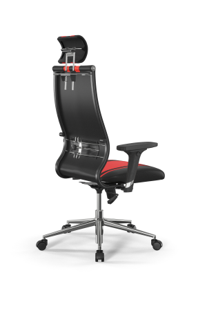 Кресло для руководителя Метта Sit 10 B2-187D - Extra /Kb40/Wh40/D02P/H3mL-G-2D(M09.B23.G18.W01) (Красный | Черный)