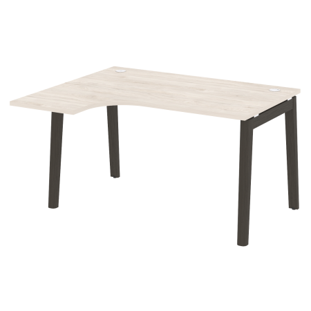 Стол эргономичный левый на деревянных опорах Onix Wood OW.SA-3L 1380x1180x750 (Денвер Светлый/Дуб Темный)