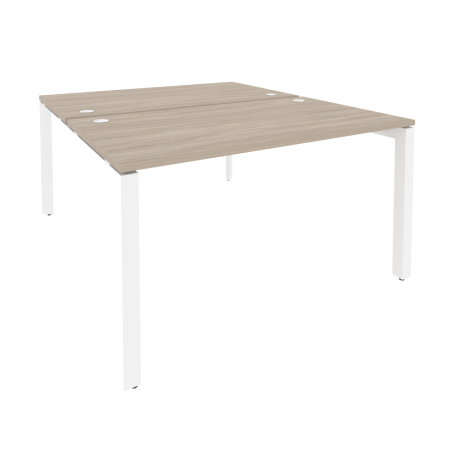 Рабочая станция на П-образном м/к Onix O.MP-D.RS-2.3.8 1380x1635x750 (Дуб Аттик/Белый Металл)
