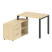 Рабочая станция с опорной тумбой левая Metal System Style БП.РС-СТС-2.1 Л 1100x1520x750 (Дуб Наварра/Серый металл)