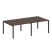 Переговорный стол 2 столешницы Metal System Style БП.ПРГ-2.2 2400x1235x750 (Дуб Наварра/Серый металл)