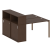 Рабочая станция с опорным шкафом-купе Metal System Style БП.РС-СШК-2.2 1610x1475x1098 (Дуб Наварра/Серый металл)
